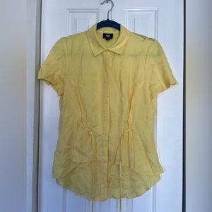 W BY WORTH Women’s Yellow Blouse size 6 100% CUPRO